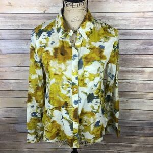 Anthropologie Gauzey Abstract Button-Down Shirt